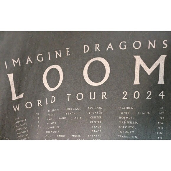 Imagine Dragons Official Wizard LOOM World Tour Black Shirt Size XXL 2024 HTF - Picture 4 of 5